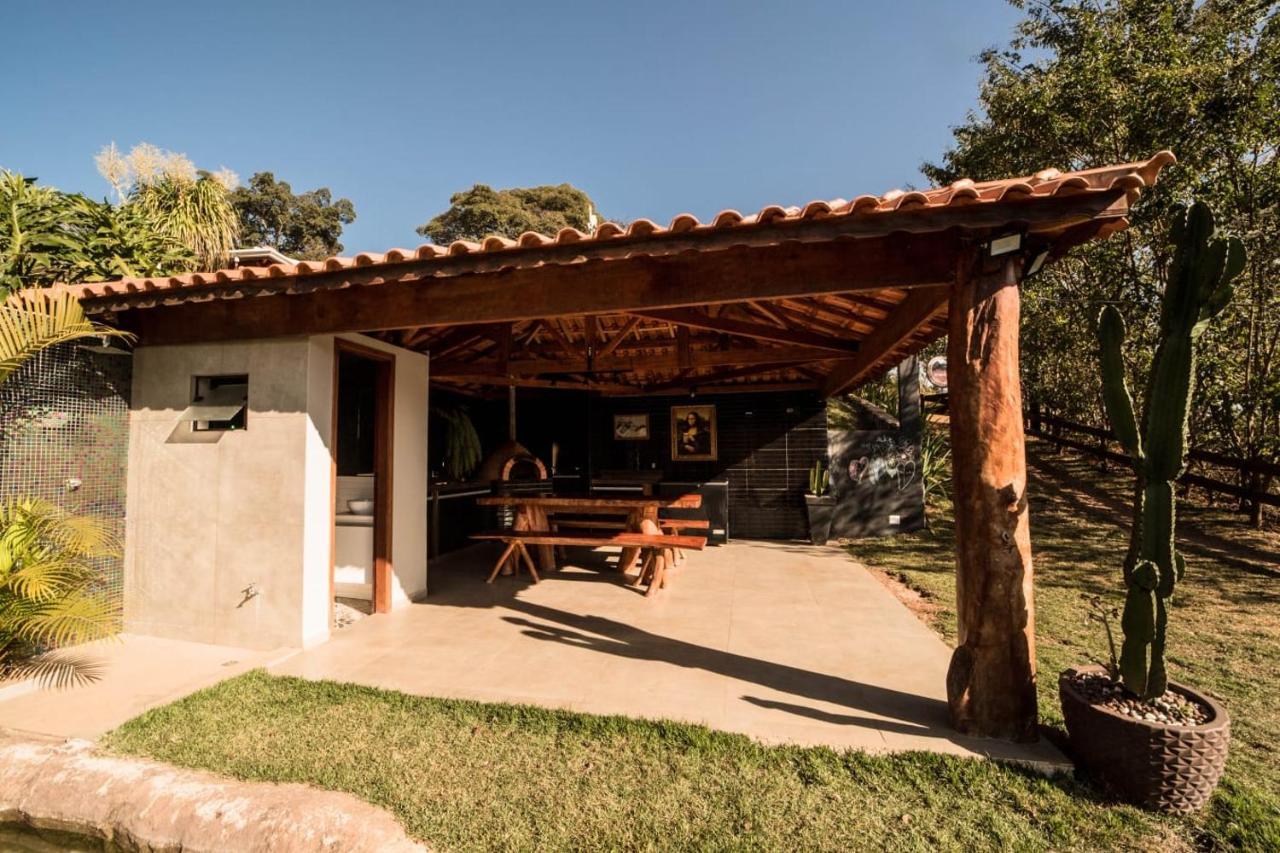 Casa De Campo Com Piscina Cascata Artificial Sao Lourenco  Esterno foto